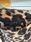 Talbots Animal Print Silky Skirt, 16W