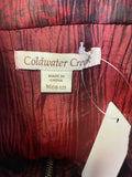 Coldwater Creek Red Zip Front Pocket Vest, M