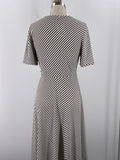 H&M White/Black Stripe Dress, M