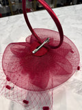 Burgundy Derby Fascinator