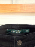 Lauren Ralph Lauren Black Premier Straight 32" Inseam Jeans, 4