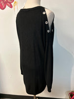 INC Black Open Shoulder Sweater, XL