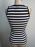 White House Black Market Blue Stripe Sweater, S