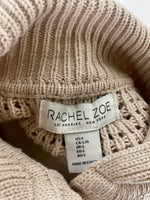 Rachel Zoe Tan Open Stitch Cardigan, L