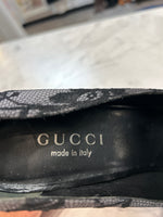 Gucci Black Lace Block Heel, 7.5