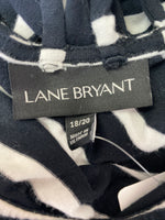 Lane Bryant Black Stripe Open Shoulder Dress, 18/20