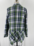 Joan Rivers Green Plaid Top, L
