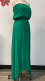 Glam Green Strapless Dress, S
