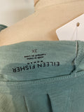 Eileen Fisher Green 100% Organic Cotton Top, 3X
