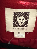 Anne Klein Red Wool Blend Jacket, M