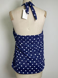 Lands End Blue Polka Dot Swim Top, 16