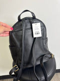 Vera Bradley Black Leighton Leather Bronze Age Backpack, 12"x9"