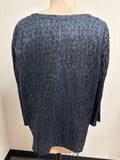 Eileen Fisher Blue 100% Silk Top, XL
