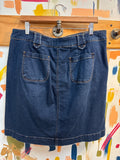 Talbots Denim Button Front Skirt, 16 Petite