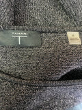 Tahari Metallic Black Sweater, M