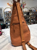New The Sak Tobacco Geo Leather Sling Backpack, 15"x8"
