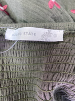 Altar'd State Green Smocked Top, S