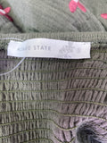 Altar'd State Green Smocked Top, S