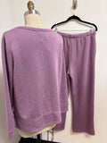 Xieerduo 2pc Purple Top + 30" Inseam Pants, L
