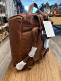 New Frye Cognac Leather Madison Small Backpack, 10"x8"