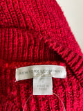 New York & Co Metallic Red Sweater, S