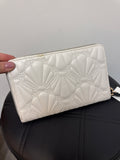 Betsey Johnson White Wristlet, 8.5"x5.5"