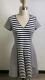 Banana Republic Black Stripe Dress, 8