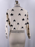 Altar'd State White/Black Star Print Sweater, XS