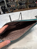 Hobo Green Leather Wristlet, 11"x5"
