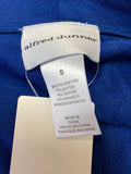 Alfred Dunner Blue Open Front Faux Suede Jacket, S
