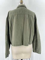 Faded Rose Green Cropped Jacket, L