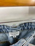 Le Lis Denim Cuffed Skirt, M
