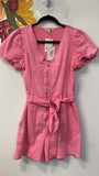 New Skies Are Blue Pink Romper, S