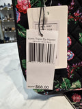 New Vera Bradley Black Winter Berry Iconic Triple Zip Hipster, 11"x11"