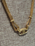 Celine Brass Choker Necklace, 13"