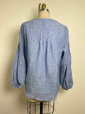 New Tommy Bahama Blue Coastalina Pintuck Top, L
