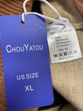 New Chou Y Atou Brown/Black Cardigan, XL