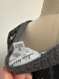White Birch Gray Oversized Top, S