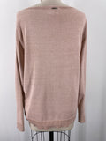 Black Rivet Pink Metallic Sweater, L