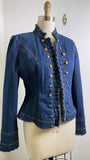 Vintage Collection Denim Open Front Jacket, L