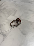 Silver with Orange Stone Ring, 10