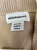 Stitch Count Brown Cardigan, XL