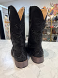 Roper Black Faux Leather Cowboy Boots, 8