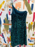 Midnight Doll Green Sequin Dress, XS