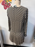 Maeve Anthropologie Black Print Top, XS