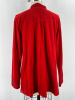 J.Jill Red Button Front Top, L