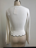 Autumn Cashmere White Sweater, S