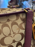 Coach Burgundy Trim Park Signature North/South Tote, 16"x13.75"