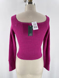 New Wild Fable Plum Purple Fitted Sweater, M