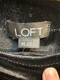 New Loft Black Velveteen Leggings, XS